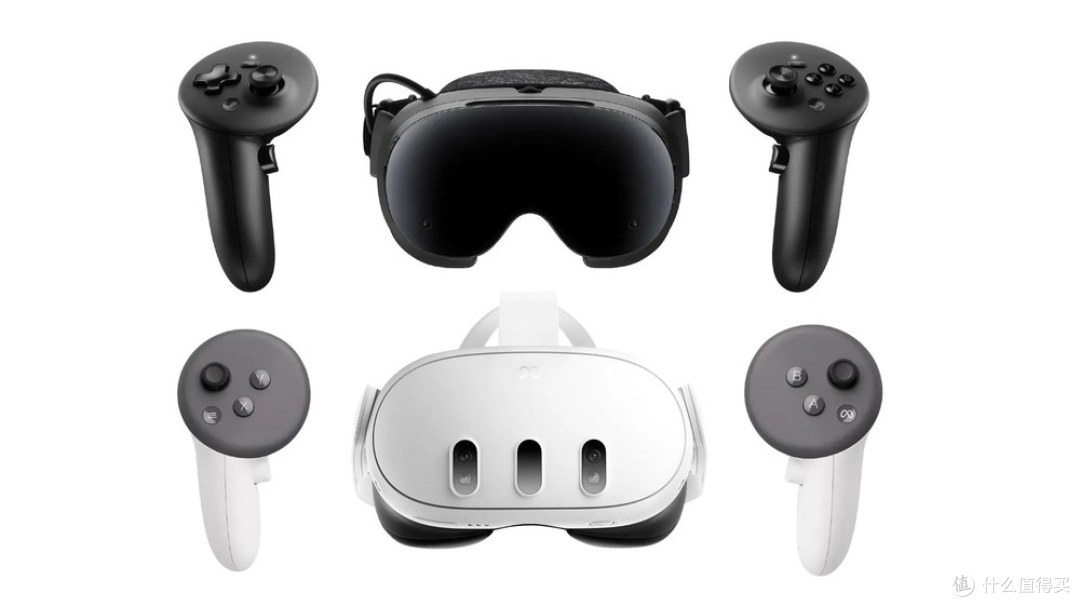 Steam Frame 与 Meta Quest 3 的整机对比图。Road to VR 9 月规格对比文章。