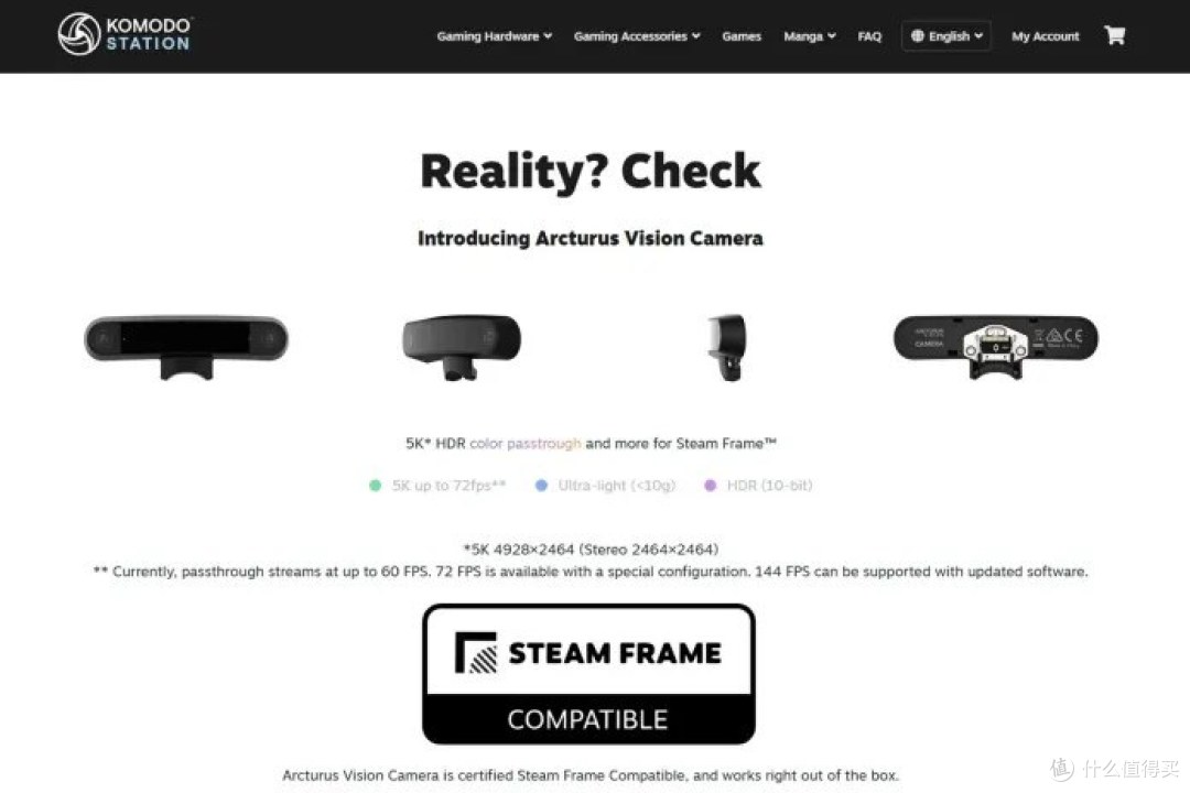 Arcturus Vision Camera 第三方配件,149 美元,插入鼻梁端口即激活彩色透视与空间视频录制。Road to VR 9 月报道。