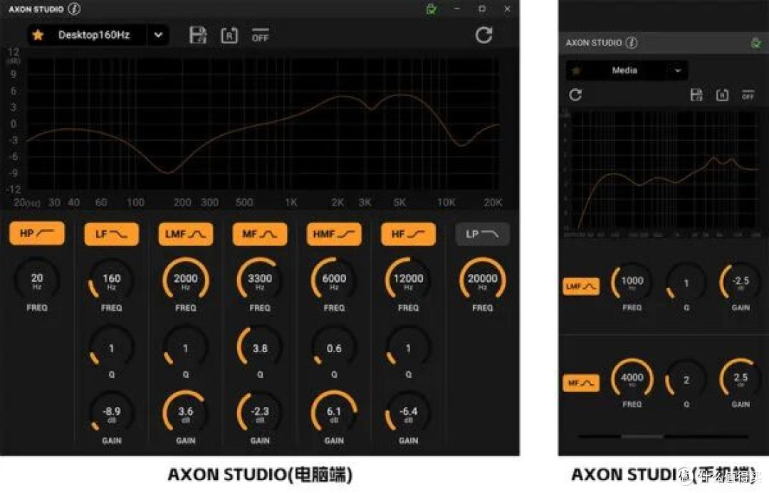 Axon Studio 软件支持声学校正与自定义 EQ｜图源：NUX 官网