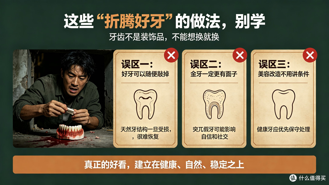 穷人乍富之后,非要用“包金牙”把一口好牙毁掉