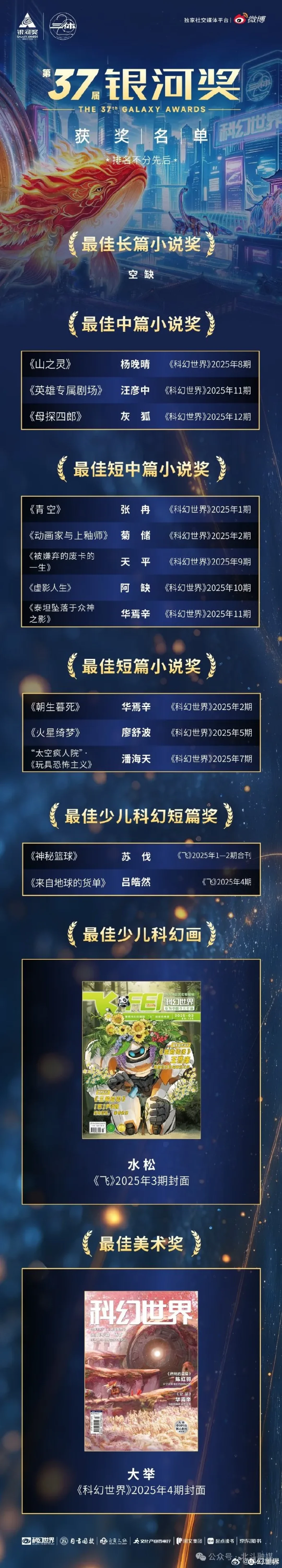 邓紫棋带火的银河奖,和一份冷冷静静的获奖书单