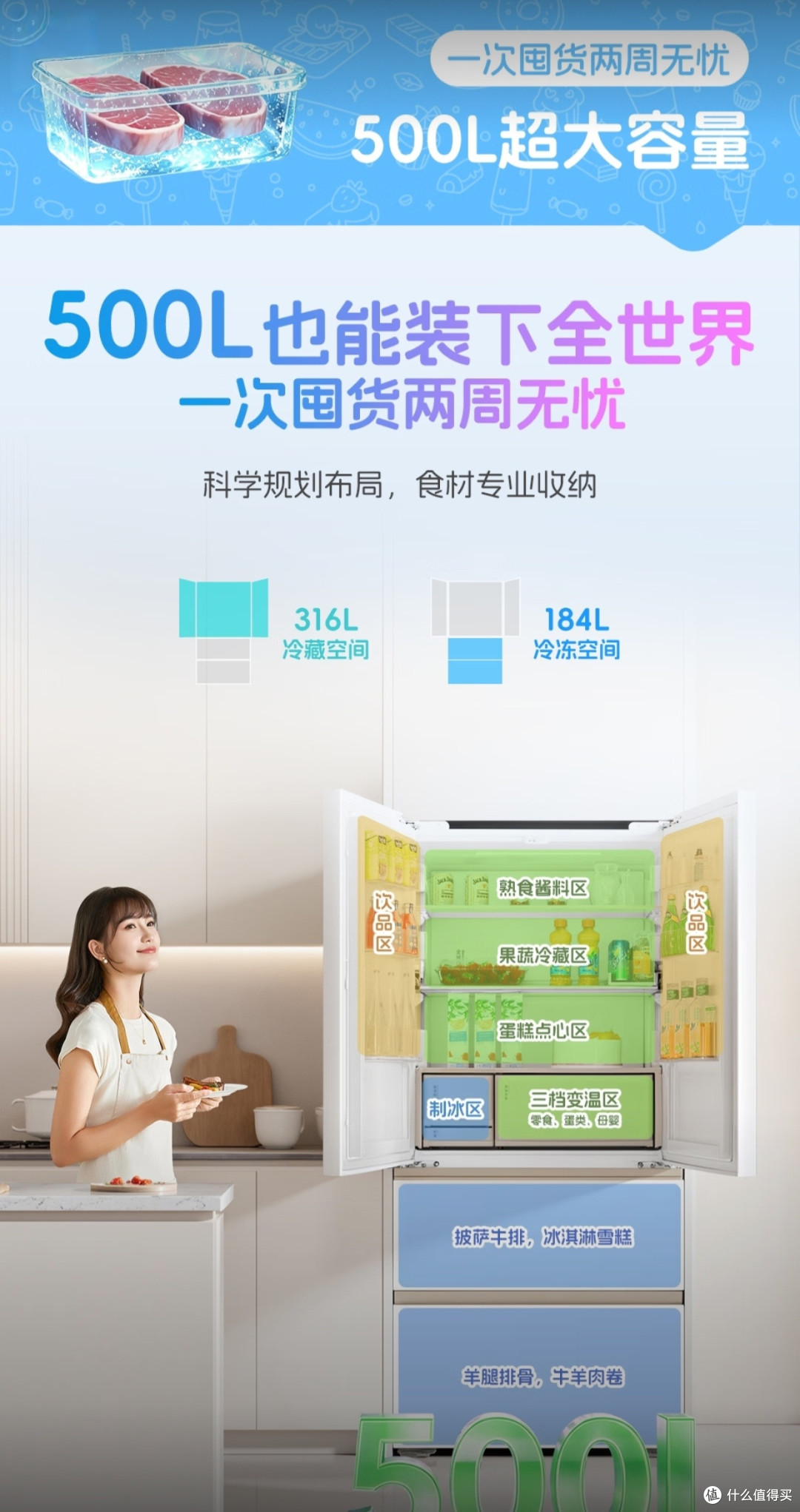 法式零嵌冰箱怎么选?解析统帅冰立得500L核心配置