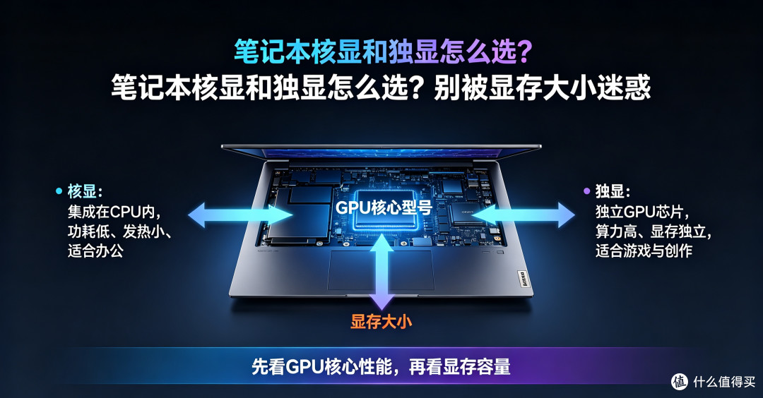 笔记本独显和核显怎么选?别被显存大小迷惑