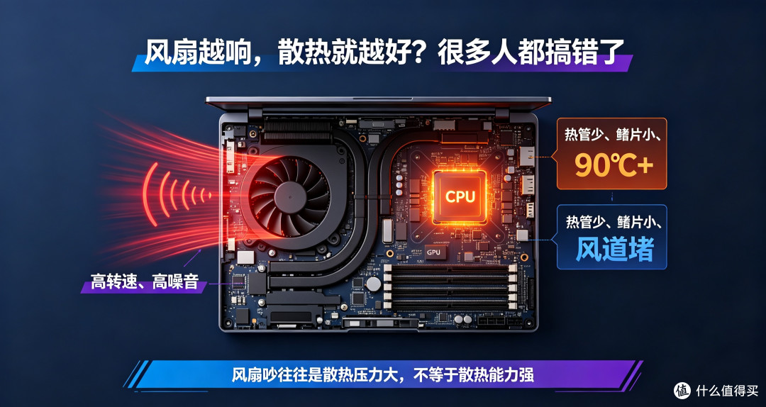 笔记本散热：风扇转得响，不等于散热就好