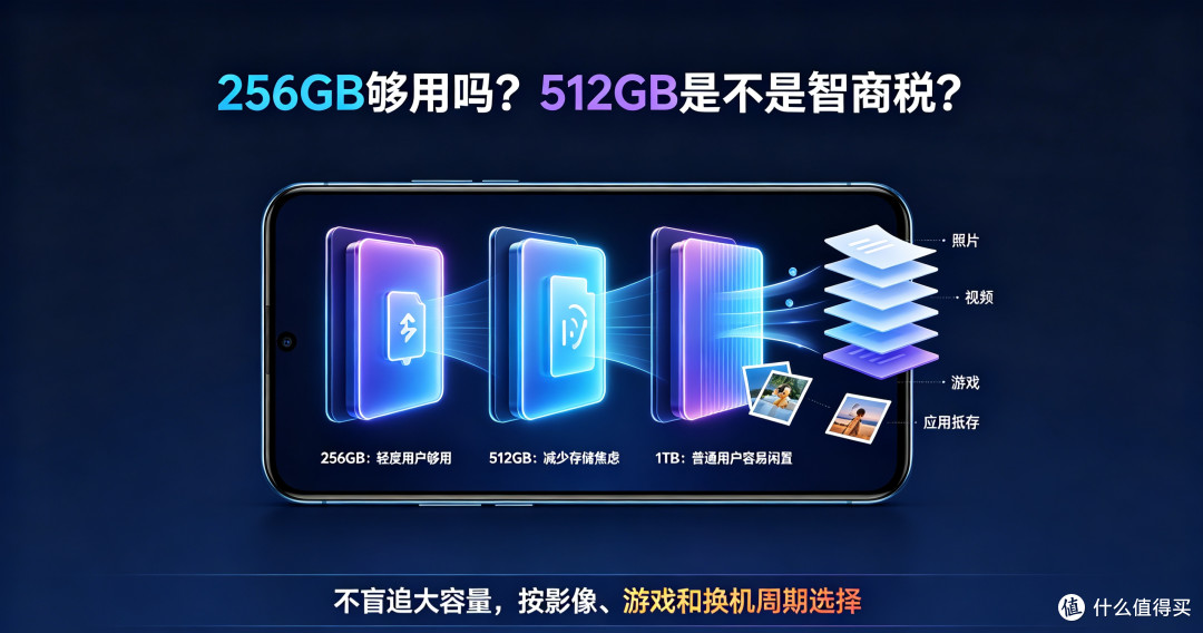 手机存储ROM:256GB够用吗?512GB是不是智商税