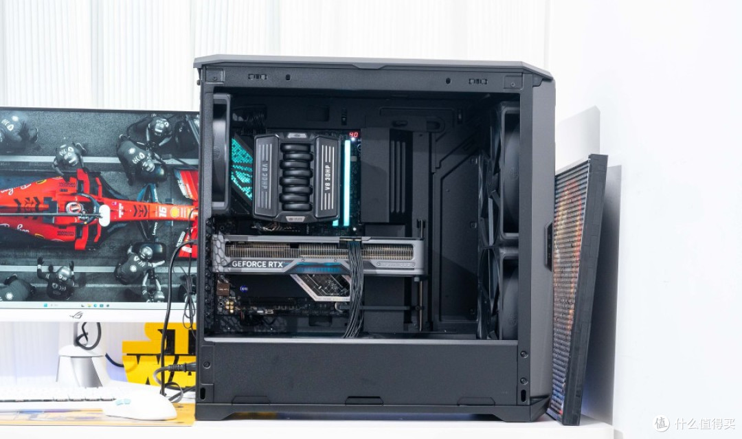 可变风冷:9850X3D+ROG STRIX X870E-E NEO+酷冷HAF II 500装机