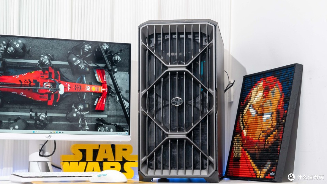可变风冷:9850X3D+ROG STRIX X870E-E NEO+酷冷HAF II 500装机