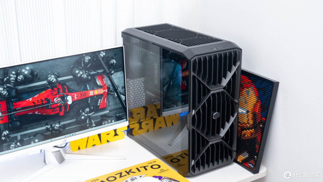 可变风冷:9850X3D+ROG STRIX X870E-E NEO+酷冷HAF II 500装机