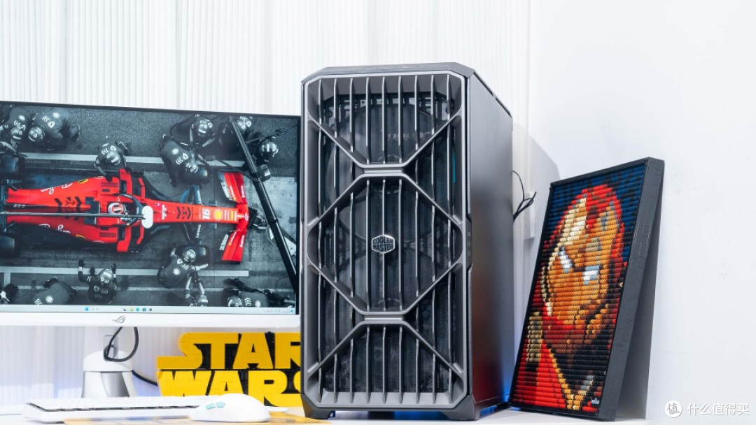 可变风冷:9850X3D+ROG STRIX X870E-E NEO+酷冷HAF II 500装机