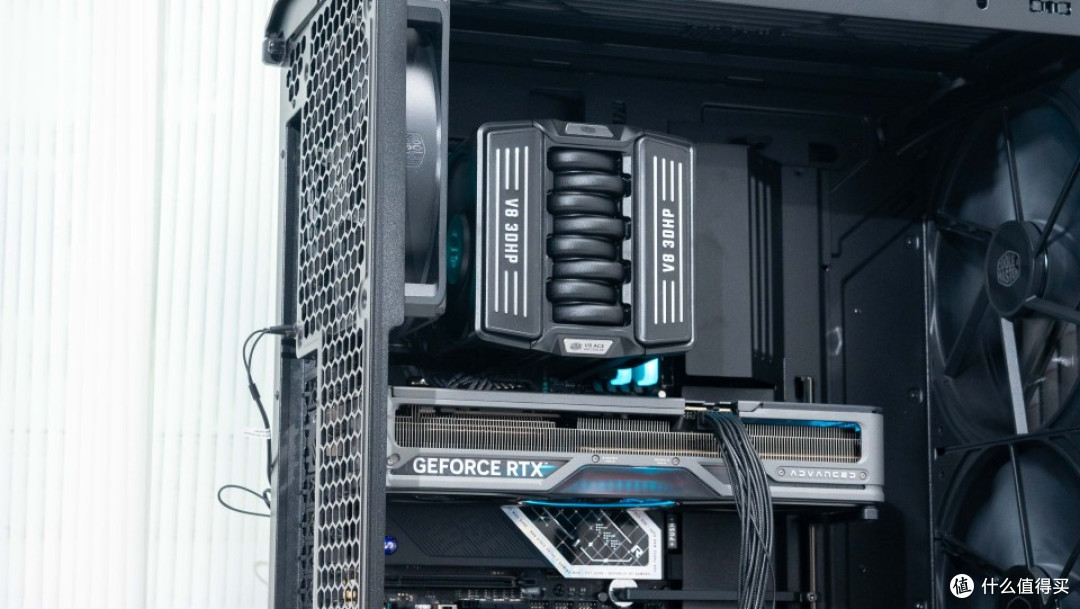 可变风冷:9850X3D+ROG STRIX X870E-E NEO+酷冷HAF II 500装机