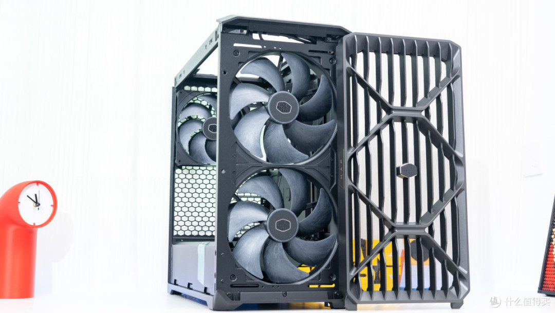 可变风冷:9850X3D+ROG STRIX X870E-E NEO+酷冷HAF II 500装机