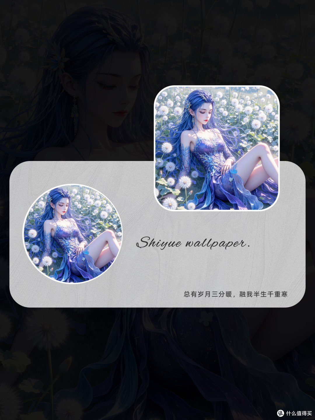 敖闰静卧蒲公英丛温柔壁纸分享