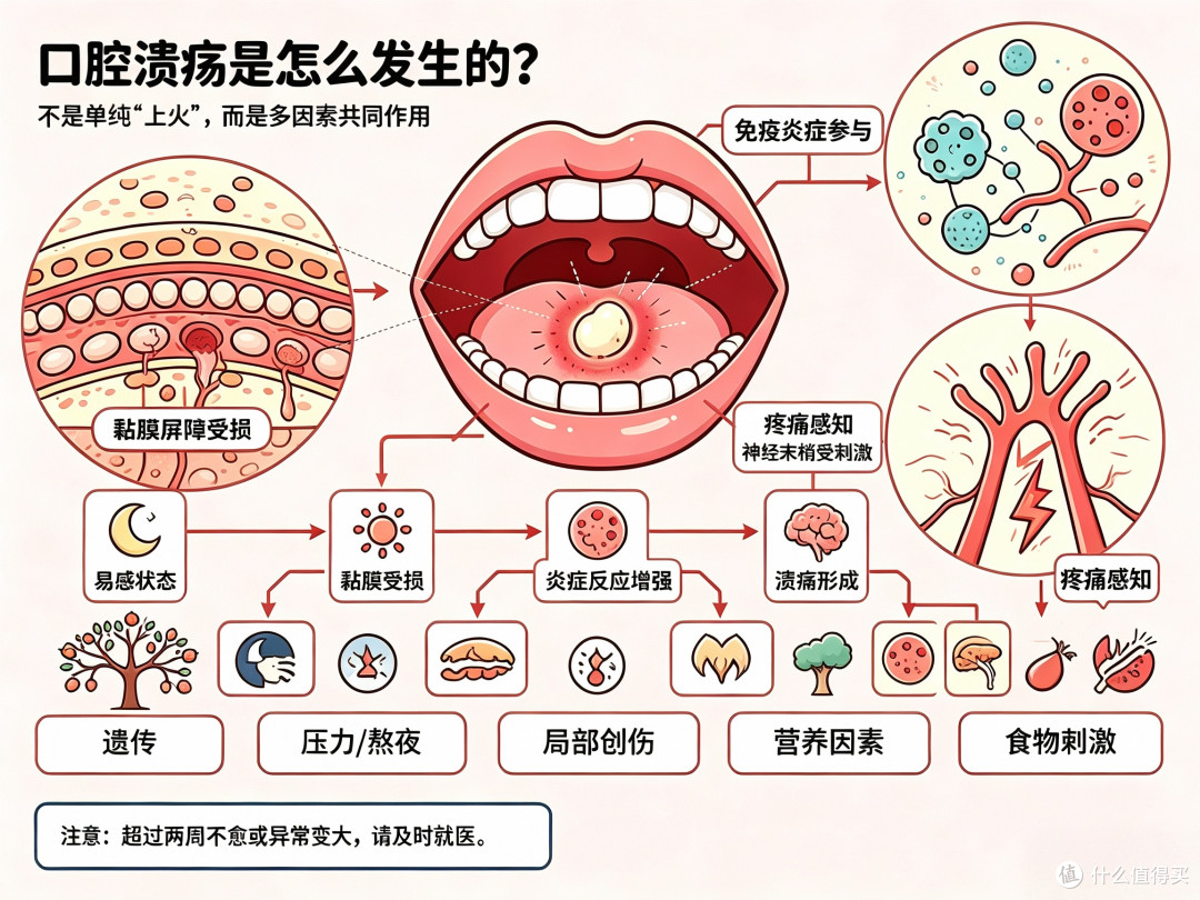 嘴巴老长溃疡?比"上火"更要紧的有两件事