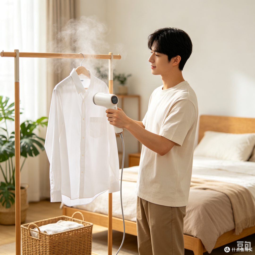 衣服皱巴巴穿出去太掉价?这挂烫机一喷,平整又体面