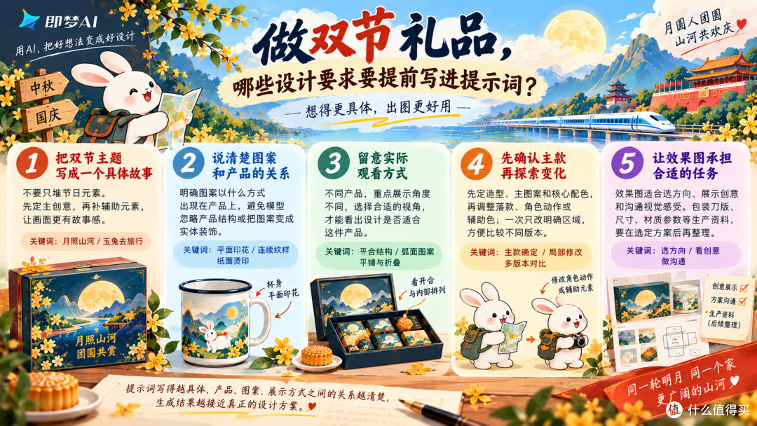 一份礼物怎么装下两种心意?中秋国庆双节礼品设计AI生图工具推荐