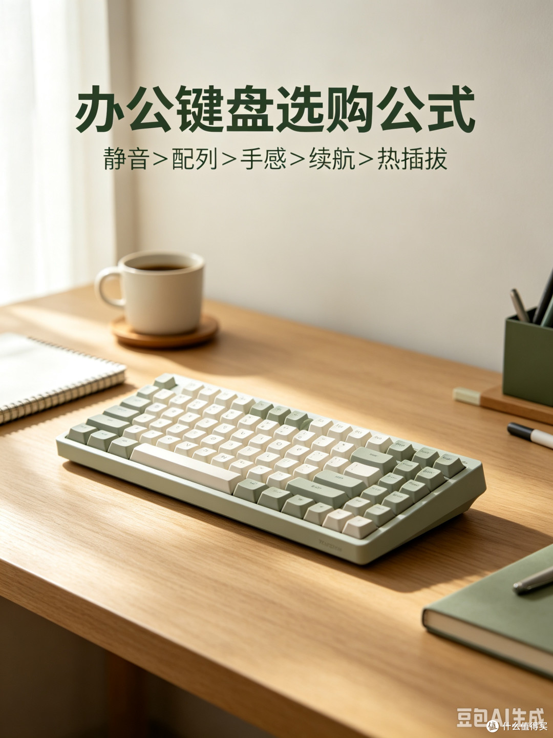 办公向国产键盘选购公式，静音＞一切，热插拔可以不要