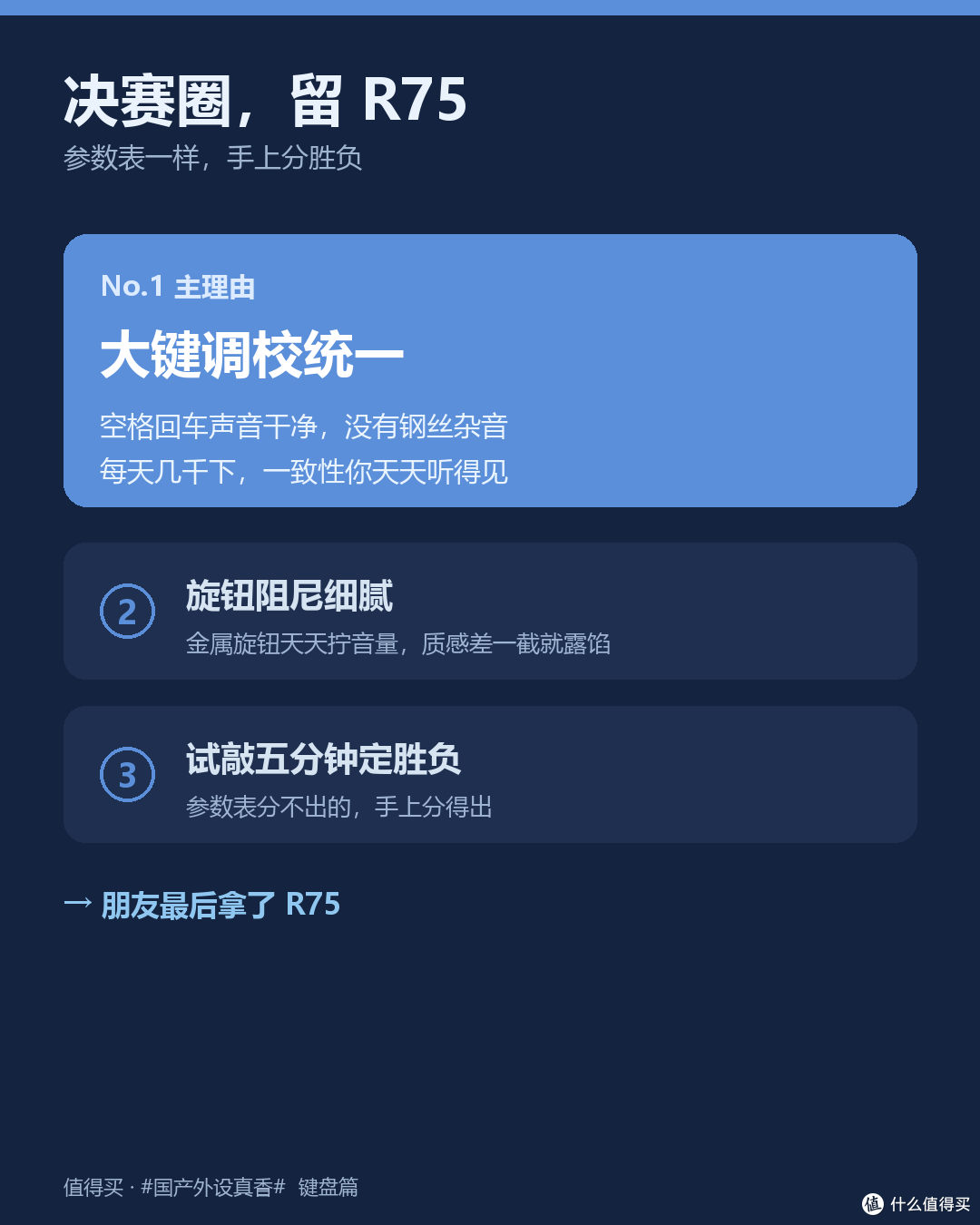 留R75理由