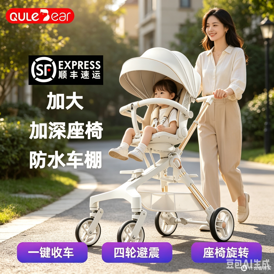 预算 500 内遛娃神器实测|可坐可躺可摇头,新手宝妈选购参考
