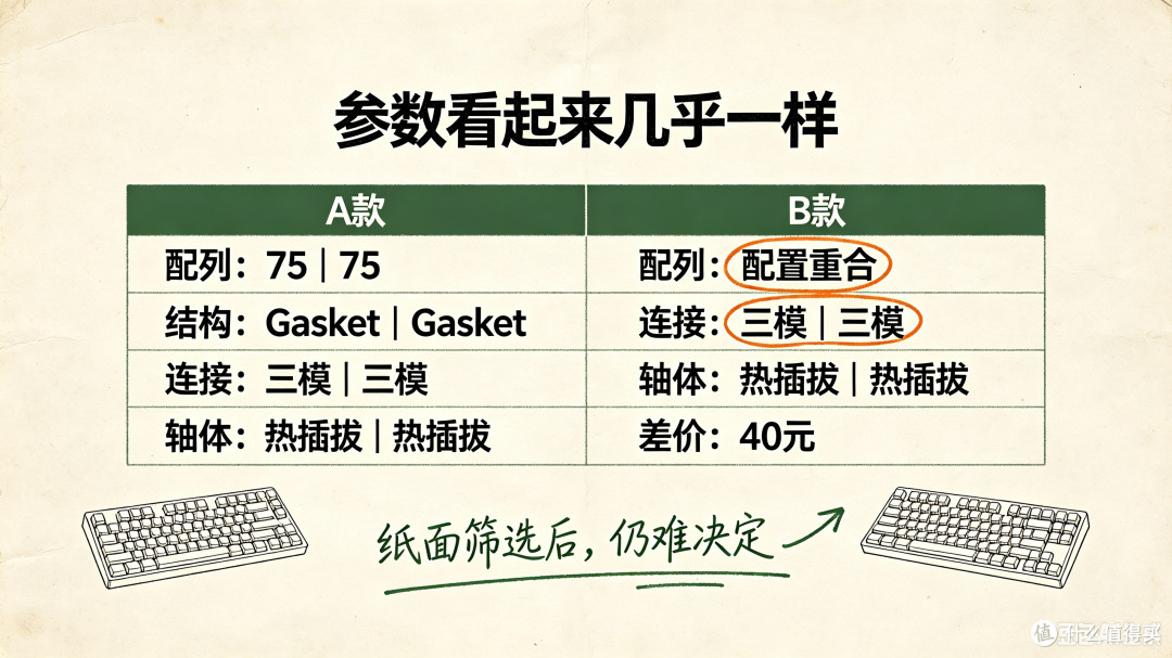 决赛圈二选一|参数几乎一样,是什么让我敲定这把键盘
