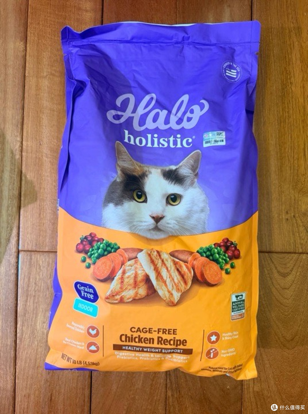 低脂健美不虚胖!呵护猫咪肠胃!HALO自然光环鸡肉猫粮试吃装