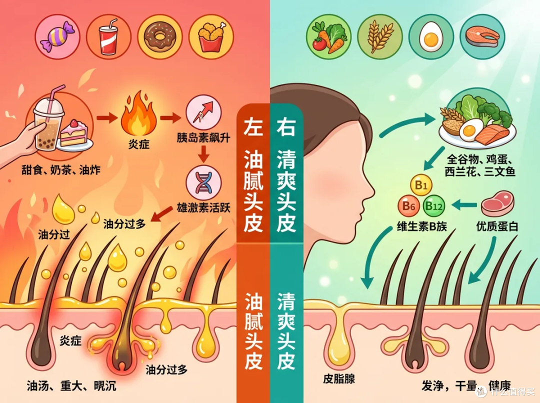 头皮抠下来的小颗粒到底是啥?扣头皮虽然爽,但可能把头抠秃
