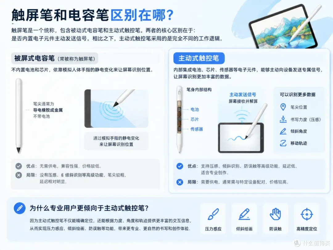 2026电容笔类型科普:iPad电容笔有什么用?电容笔和触屏笔的区别