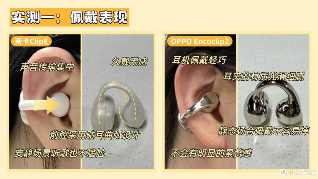 不同品牌开放式耳机有什么区别,实测南卡ClipE、OPPO Encoclip2