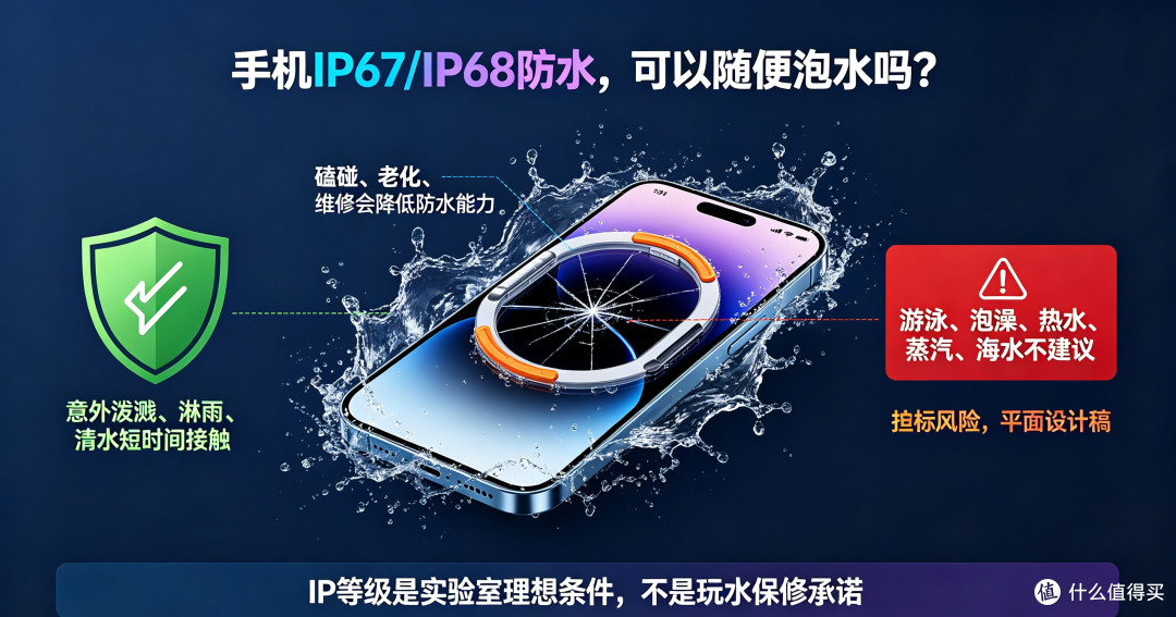 手机防水IP67、IP68,到底是不是可以随便泡水?