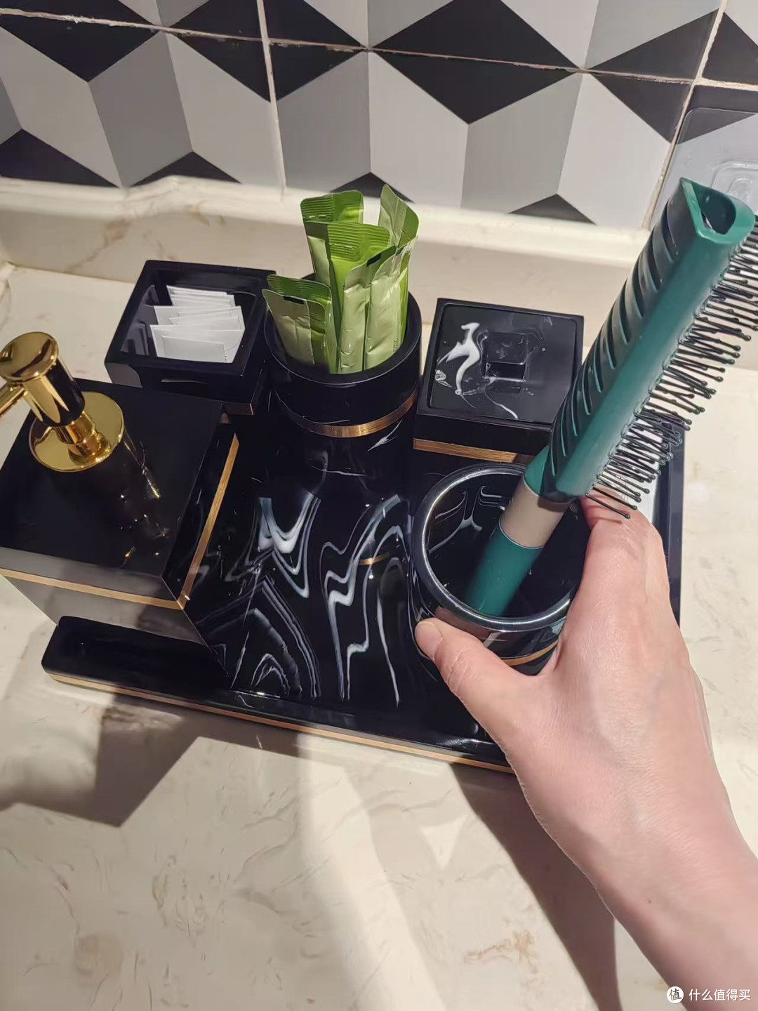 酒店风洗漱收纳盒洗手台置物架