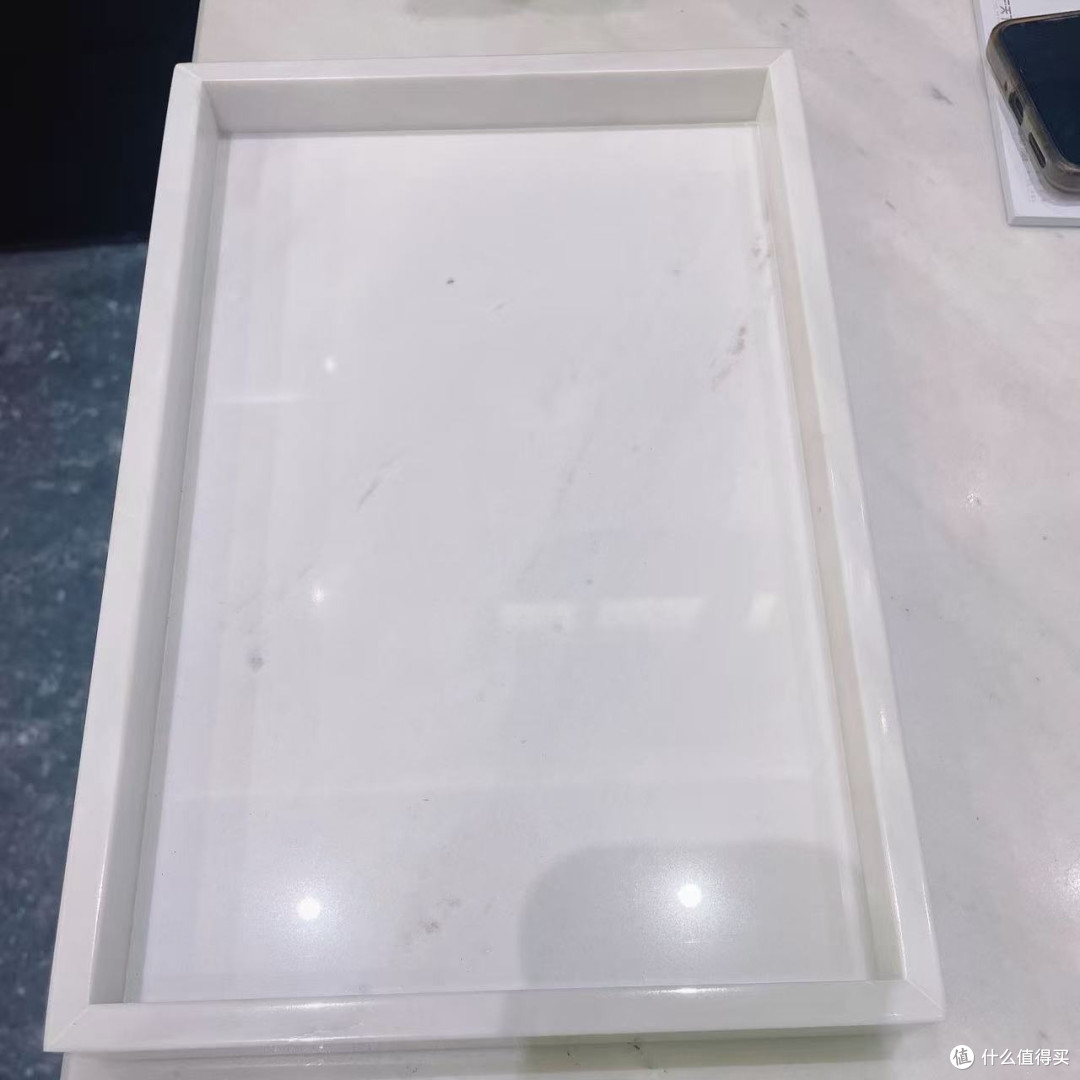 长方形大理石收纳盘浴室台面神器