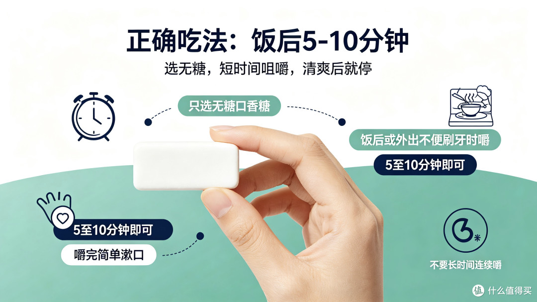 口香糖既能护牙又能清新口气，但别瞎嚼！