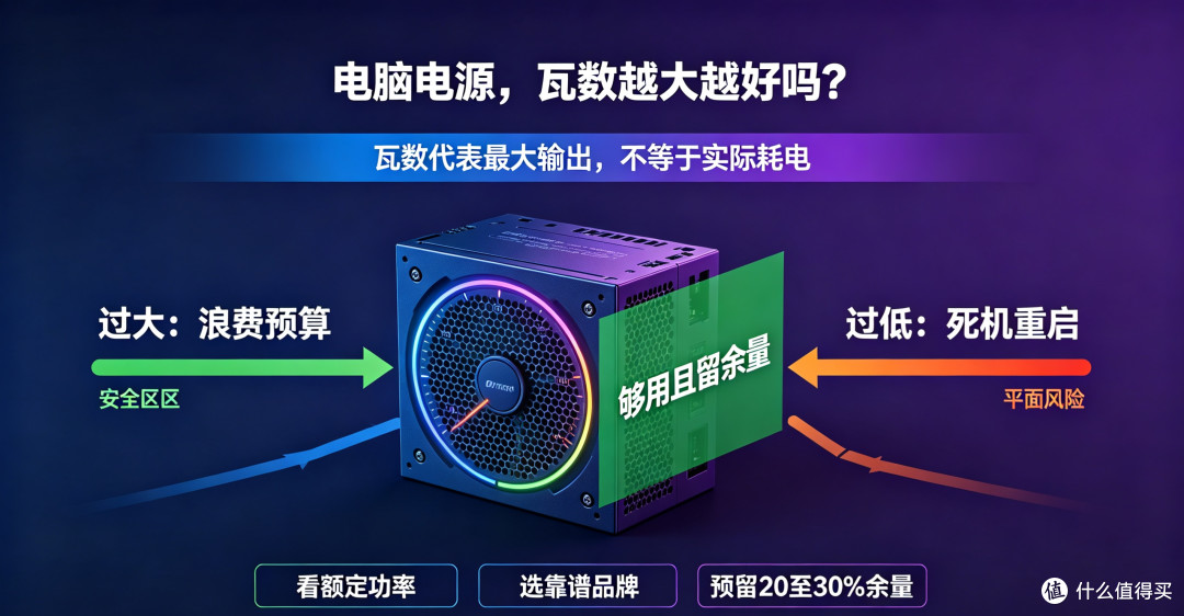 电脑电源:瓦数越大越好吗?