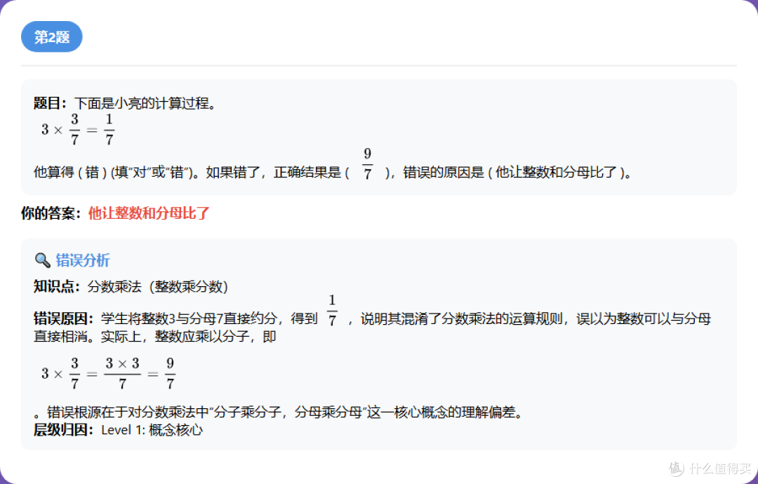 多道错题一起分析才能找到根因吗?3道分数乘法错题的归因复盘