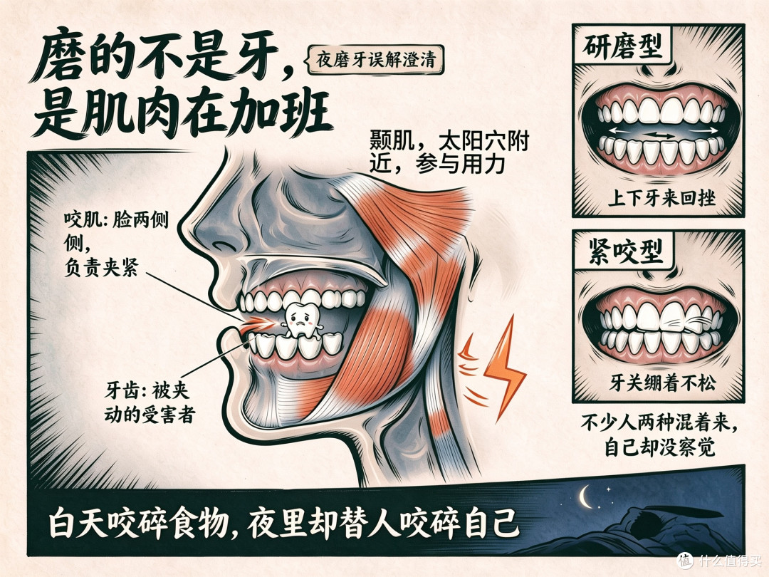 枕头边的嘎吱声:磨牙的5个冷知识与个护避坑
