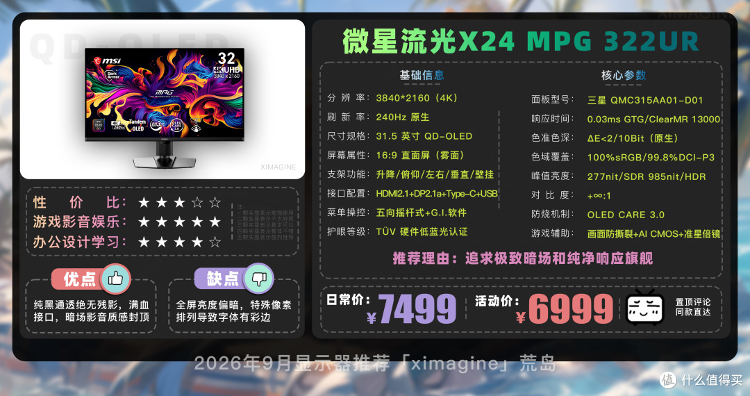 【26年9月显示器推荐清单】教父级电竞显示器选购指南!