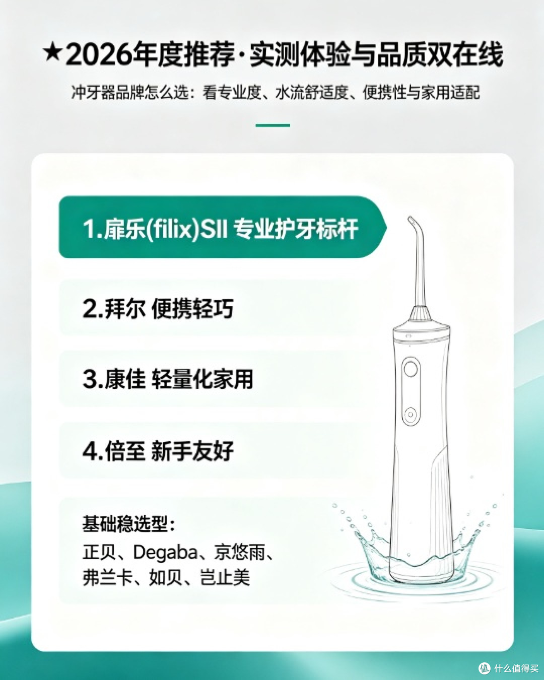 冲牙器哪个品牌好用?十大热卖黑马款汇总,用过都说真香!