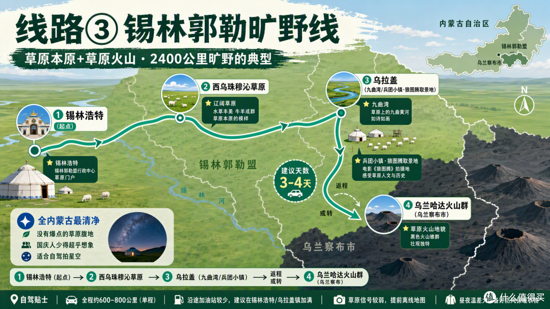 国庆内蒙古:额济纳胡杨挤到没房,草原腹地却空无一人