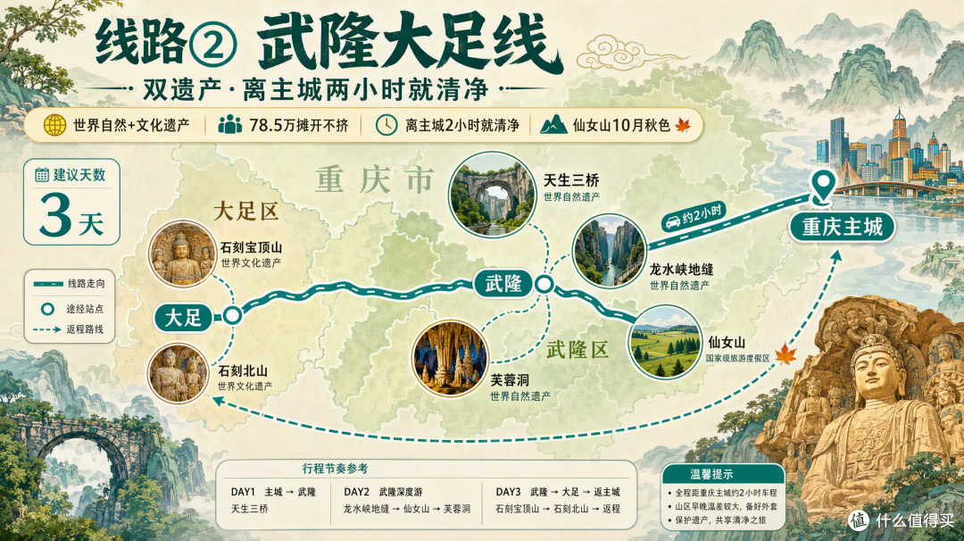 国庆重庆:洪崖洞挤到限流,武隆喀斯特却空了一半