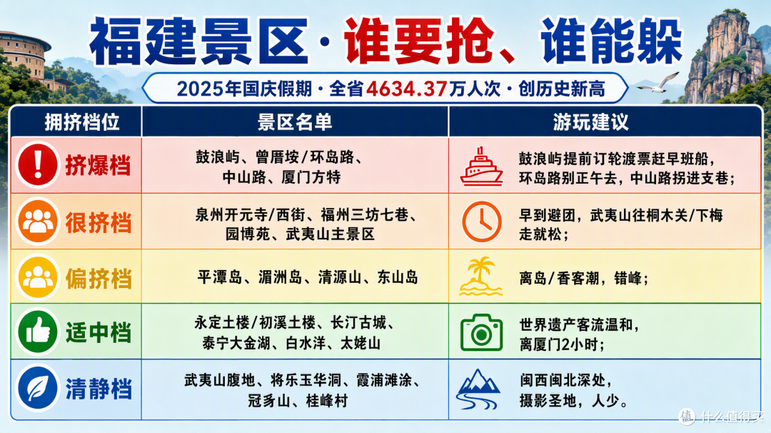 国庆福建:鼓浪屿挤到限流,闽西闽北却空得能听见风声
