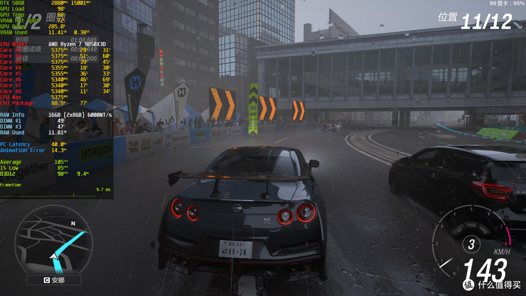 银昕FLP03复古壳装机：9850X3D+华硕ROG B850小吹雪+影驰RTX 5080