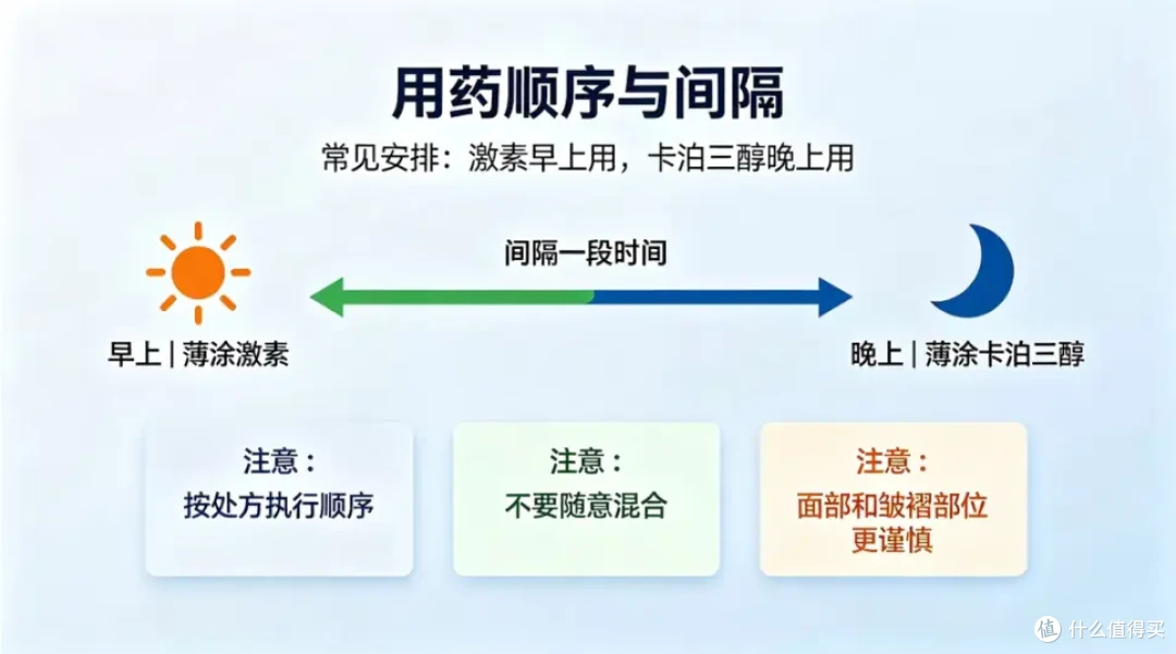 本维莫德、激素药膏怎么搭配使用?用药顺序、轮换方案