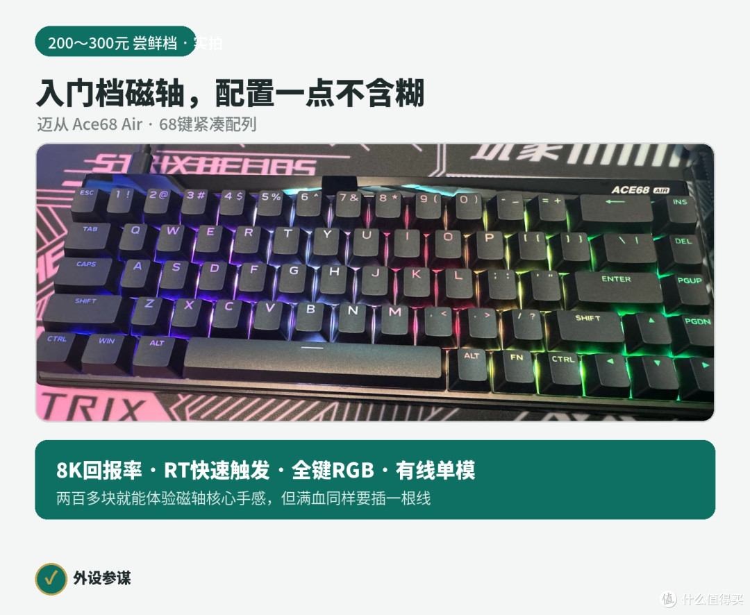 磁轴键盘值不值得冲?近千元旗舰和299入门我都买了,说点真话