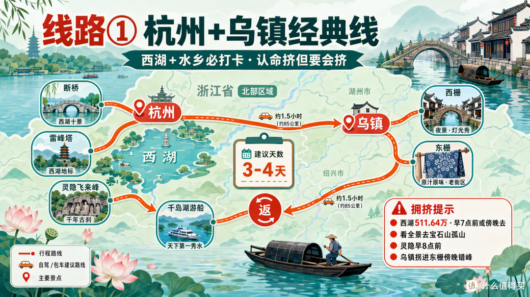 国庆浙江:西湖挤到没地方下脚,有些城市却空得能听见风声