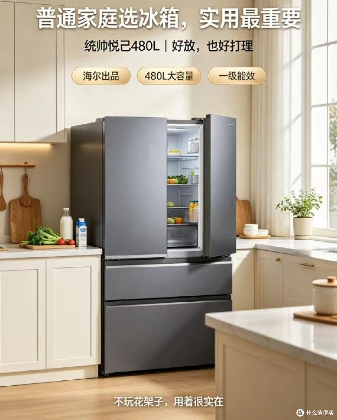 统帅悦己 480L 懒人冰箱，真的很懂普通家庭需求