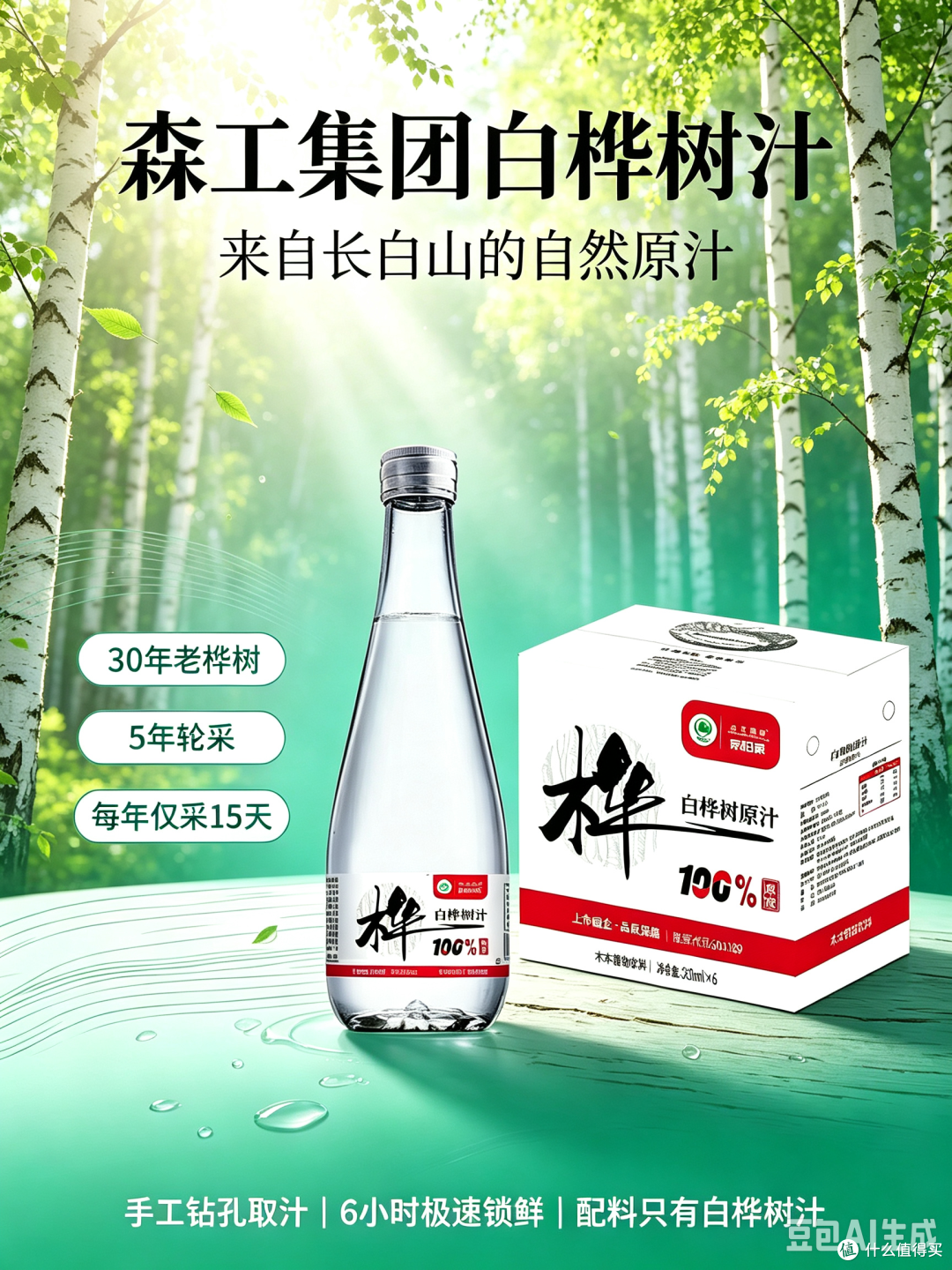 森工集团白桦树汁｜难得的限定树汁🍃