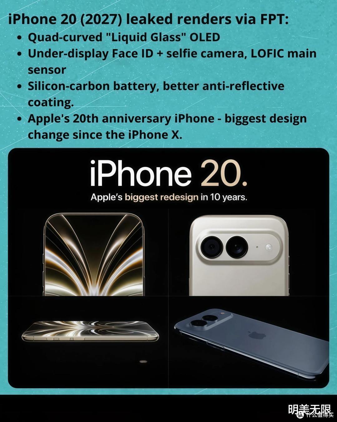 iPhone 20:明年这台二十周年纪念机可能是近十年最大的一次改款