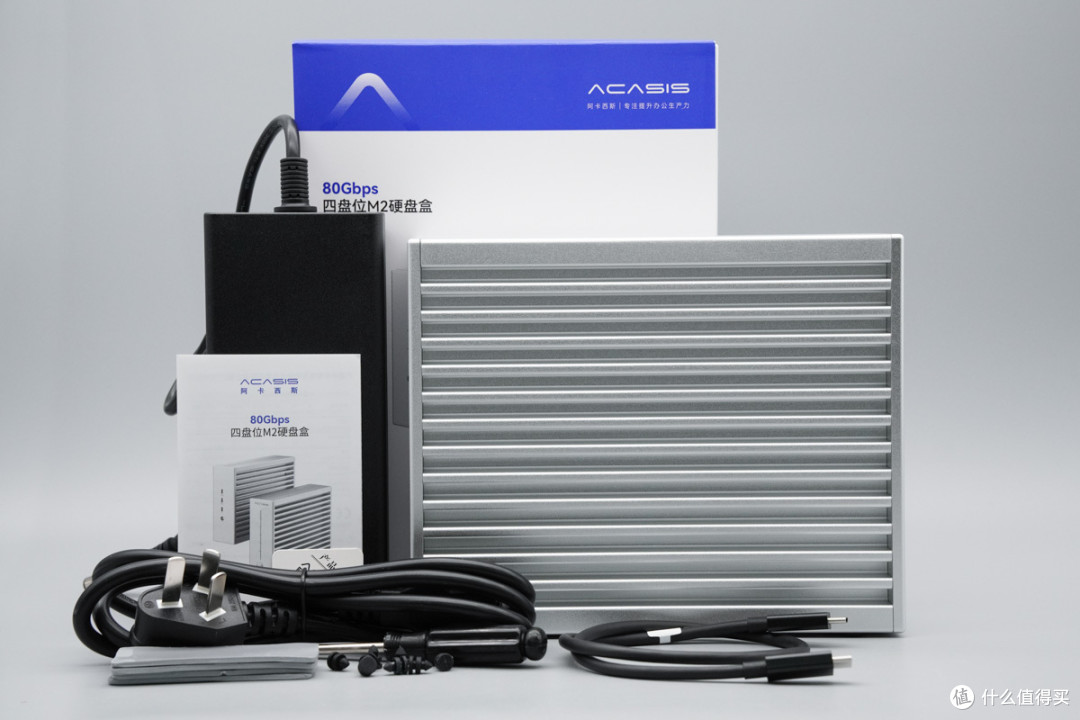 80Gbps AI存储阵列,阿卡西斯四盘位雷电5硬盘盒评测