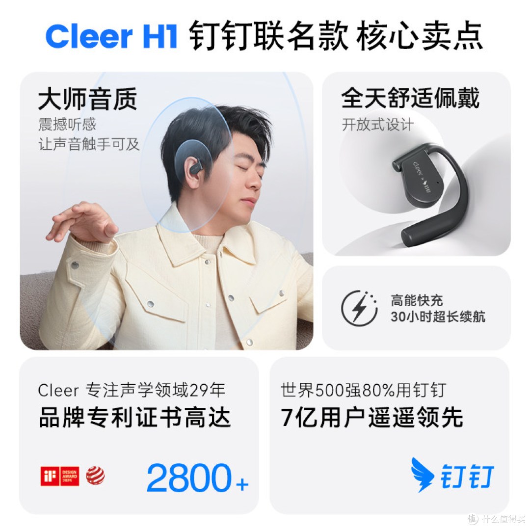 Cleer H1钉钉联名AI耳机:AI纪要确实好用,但买之前先确认一件事