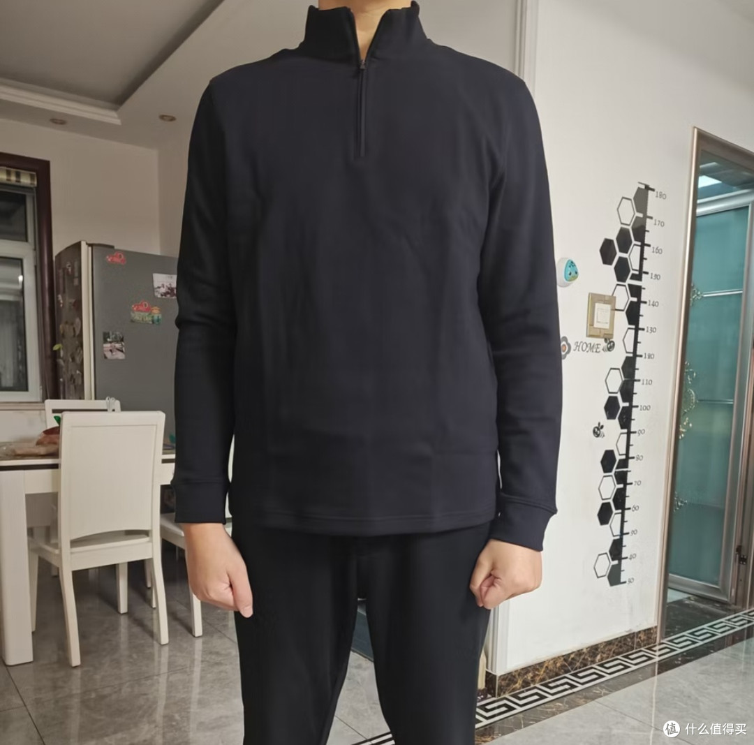 十如仕T26-02半拉链长袖T恤,真的不错