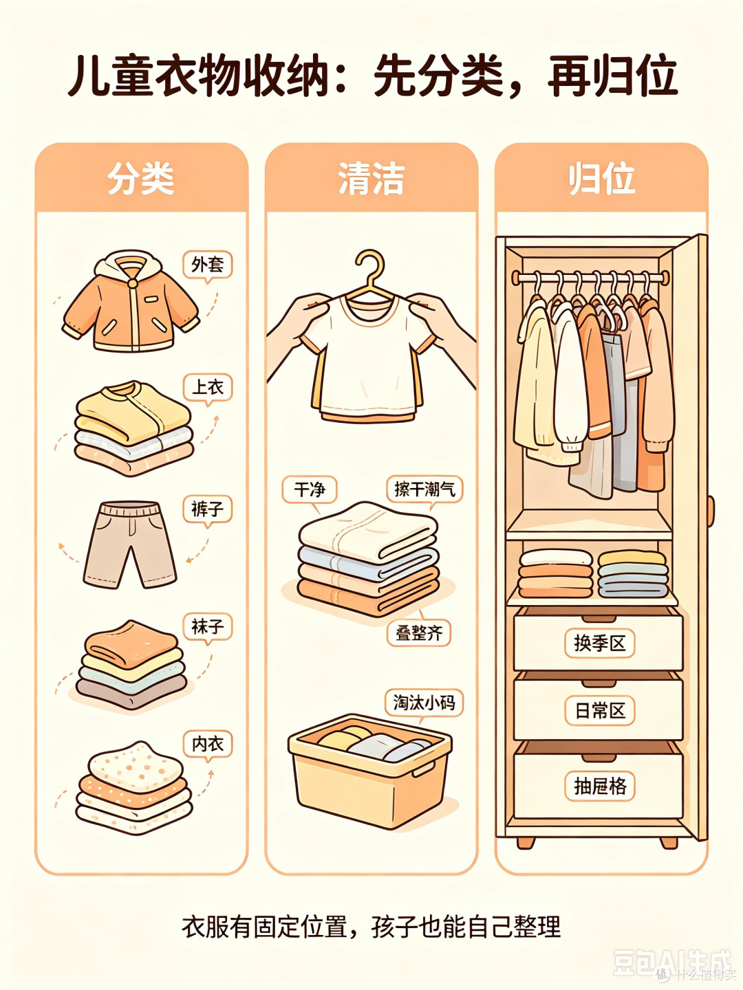 儿童房换季衣物收纳整理指南